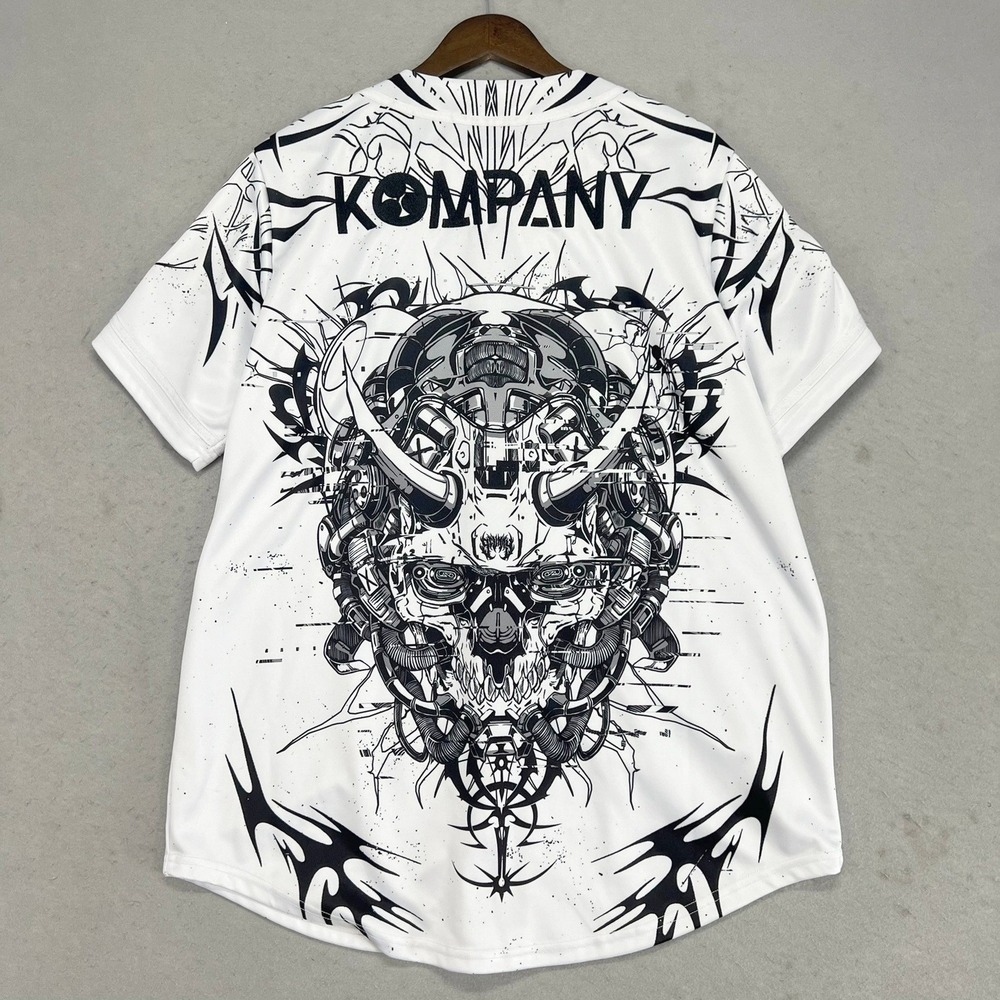 KOMPANY SCUMMY BEARS‎ White Jersey XL Rave Dubstep Riddim EDM Skrillex Excision